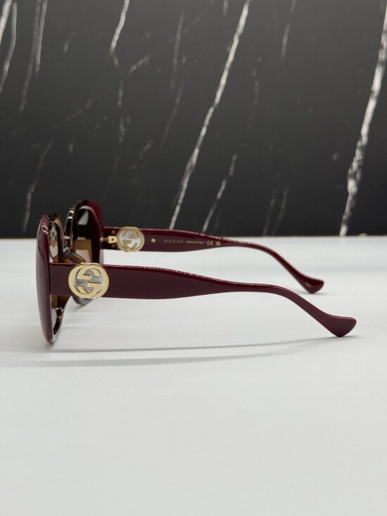 NEW GUCCI GG1029SA 003 SUNGLASSES HAVANA WOMEN EYEWEAR WITH CHAIN main image 7